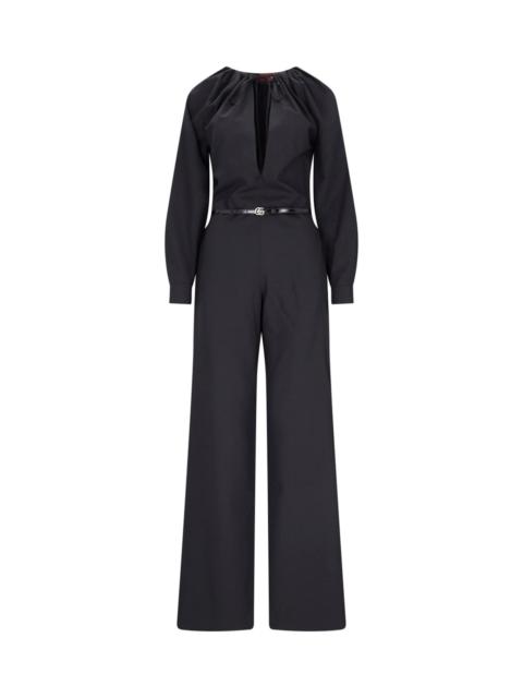 GUCCI One-piece Belt Detail Jumpsuit