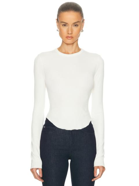 GRLFRND Scoop Hem Long Sleeve Tee