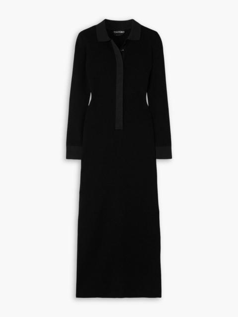 TOM FORD Wool-blend midi dress