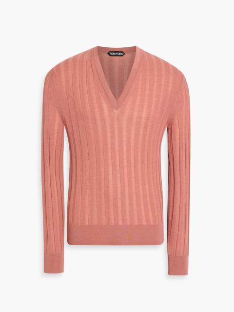 TOM FORD Ribbed cashmere and silk-blend sweater