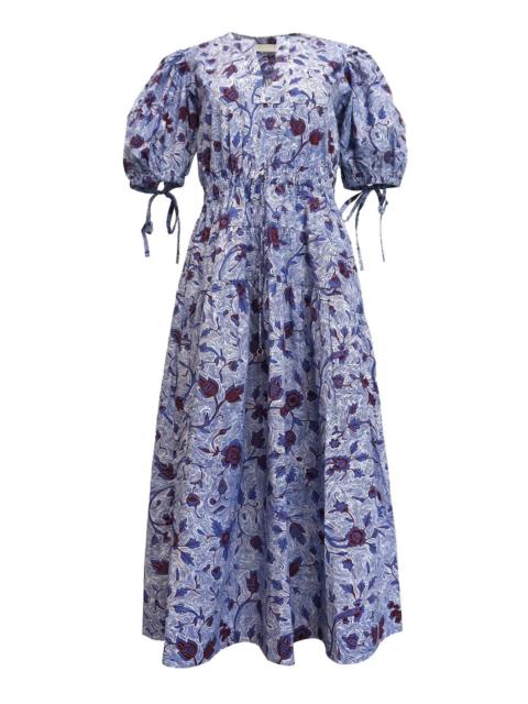 ULLA JOHNSON ADRIANA SHORT SLEEVE DRESS