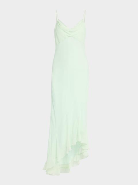 LoveShackFancy Chesley High-Low Slip Dress