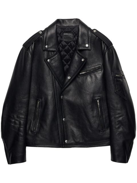 Prada leather biker jacket