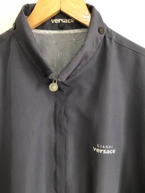 VERSACE Gianni Versace Spell Out Logo Zipper Polyester Jacket