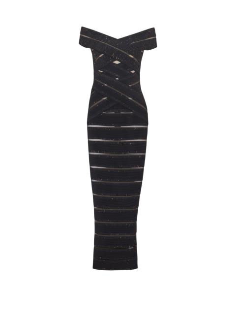 Balmain Mesh knit bodycon dress