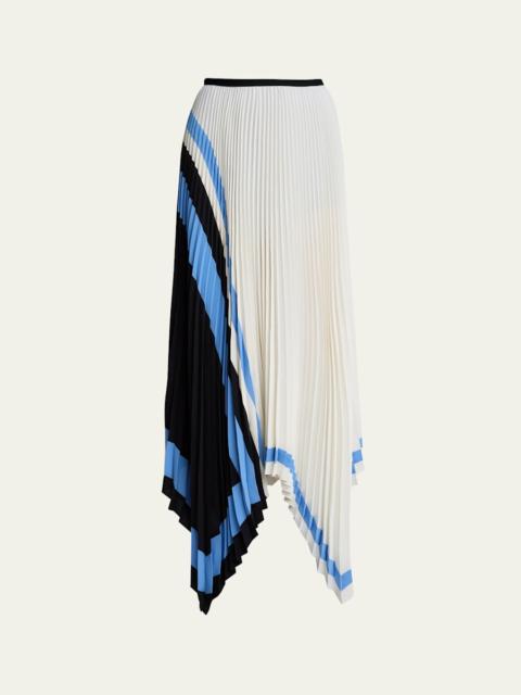 Proenza Schouler Emilia Pleated Handkerchief Midi Skirt
