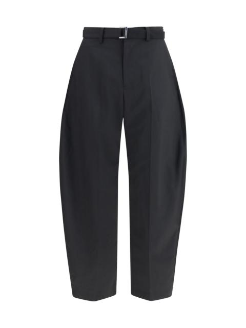 sacai Sacai Men Wool Tailored Pants With Belt