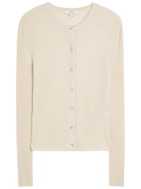 Vince Vince Ribbed Cashmere and Silk-blend Cardigan