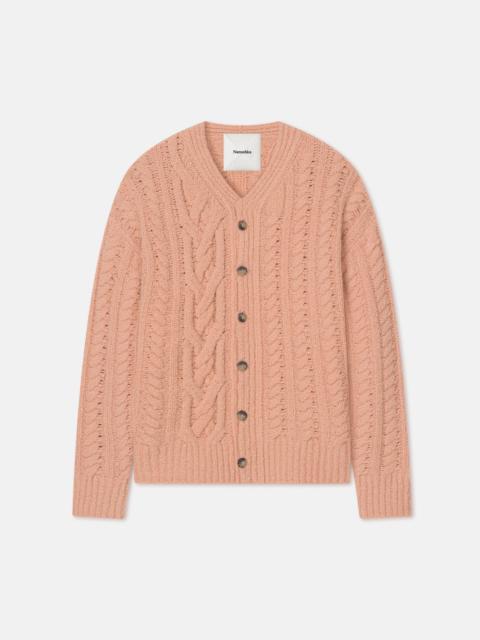 Nanushka Boucle Cable Cardigan