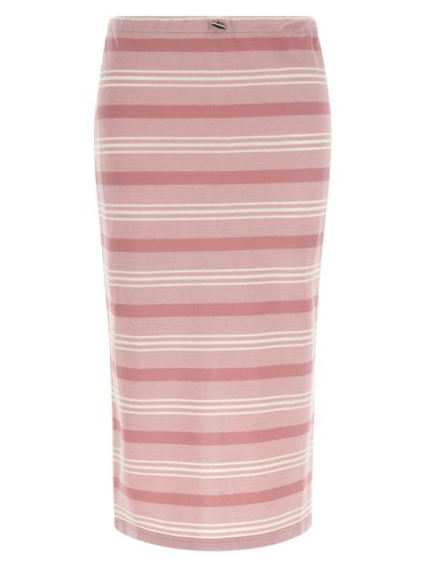 Prada Striped piqué skirt