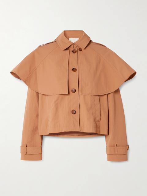 ULLA JOHNSON River Cape-effect Crinkled-shell Jacket