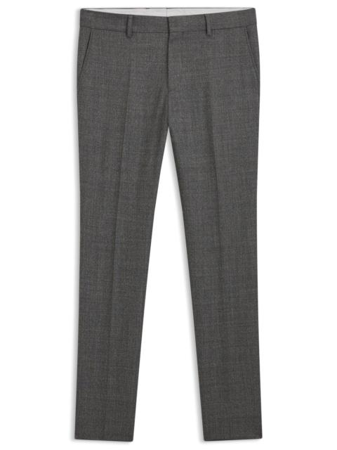 BOSS FORMAL TROUSERS IN MICRO-PATTERNED VIRGIN WOOL
