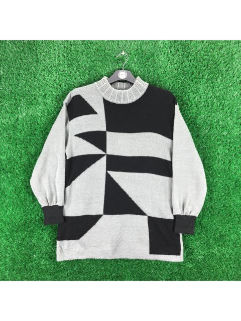 Other Designers Vintage - Vintage 80's Knit Block Color Sweater by Qu'est-Ce Que?