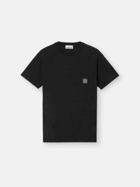 Stone Island 2100219 ORGANIC COTTON JERSEY 'FISSATO' EFFECT