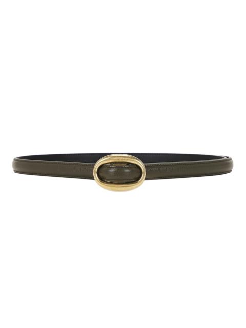 SAINT LAURENT Oval Buckle Thin Belt