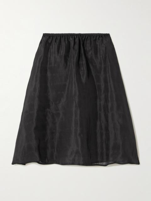 MATTEAU Silk And Linen-blend Midi Skirt
