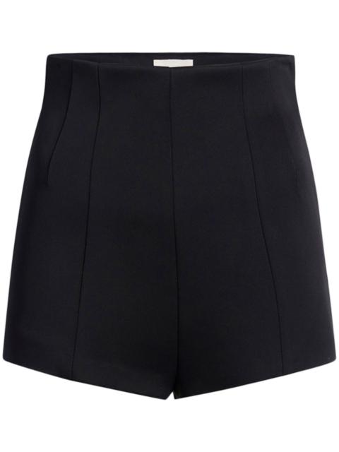 KHAITE Black Lennman Mini Shorts