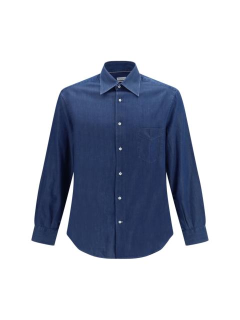 Brunello Cucinelli Brunello Cucinelli Lightweight Denim Shirt Dark Blue