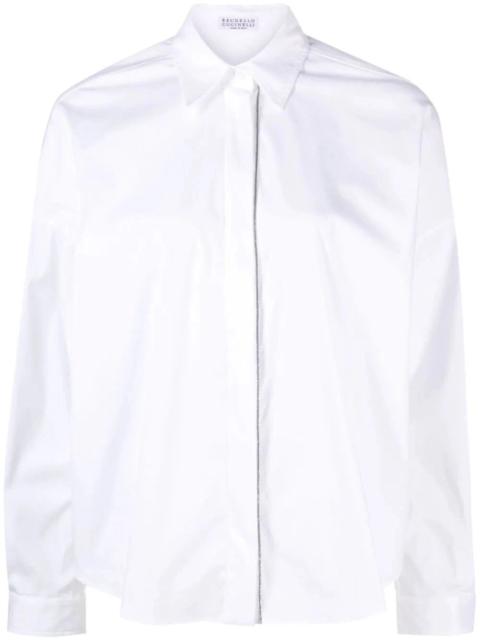 Brunello Cucinelli Brunello Cucinelli Women Poplin Shirt With Shiny Trim