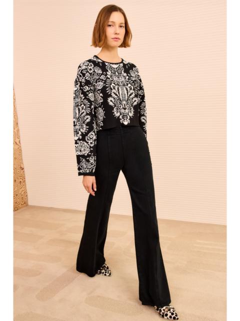 ULLA JOHNSON Elisa Long Sleeve Jacquard Pullover