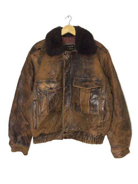 Other Designers Vintage 80s Flight Jacket Leather Jacket
