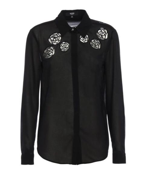 Other Designers Versus Versace Rose Cut out Georgette Shirt