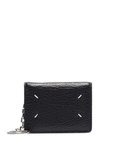 four-stitch leather card holder
