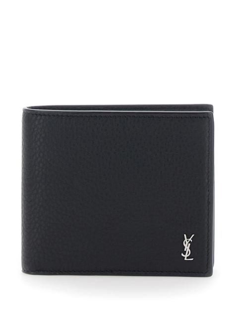 SAINT LAURENT Saint Laurent Men Wallet 'Grainy Leather' Black With Zip Closure In Leather For Women
