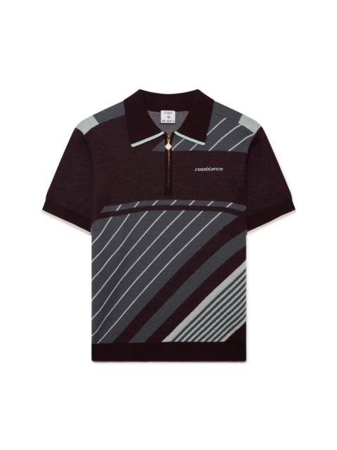 CASABLANCA Merino Diagonal Tennis Polo | Casablanca Paris