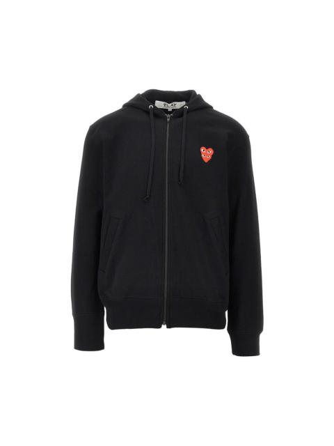 Comme des Garçons PLAY HEART PATCHES FULL-ZIP HOODIE