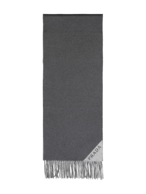 Prada Prada Logo-detail Fringed Scarf