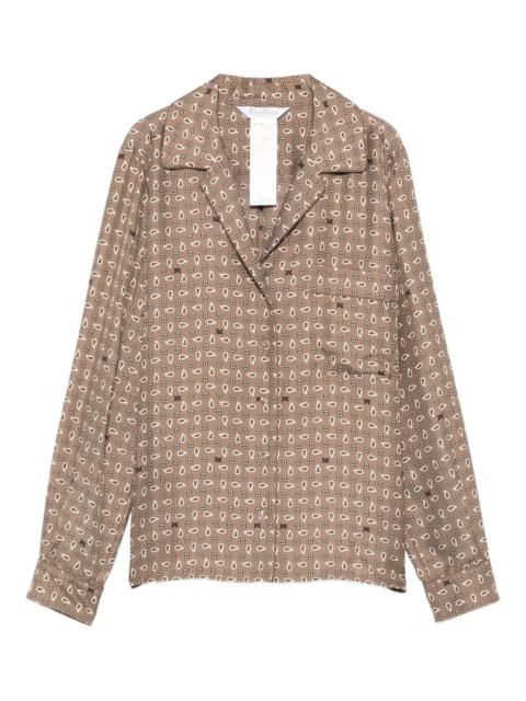 Max Mara Max Mara Buttoned Patterned Top