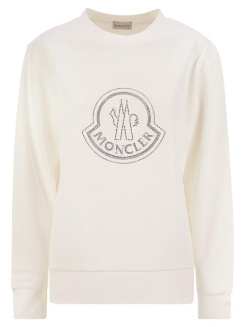 Moncler Women Logo Sweatshirt With Crystals