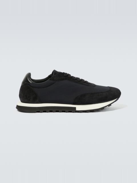 The Row Owen Runner suede-trimmed sneakers