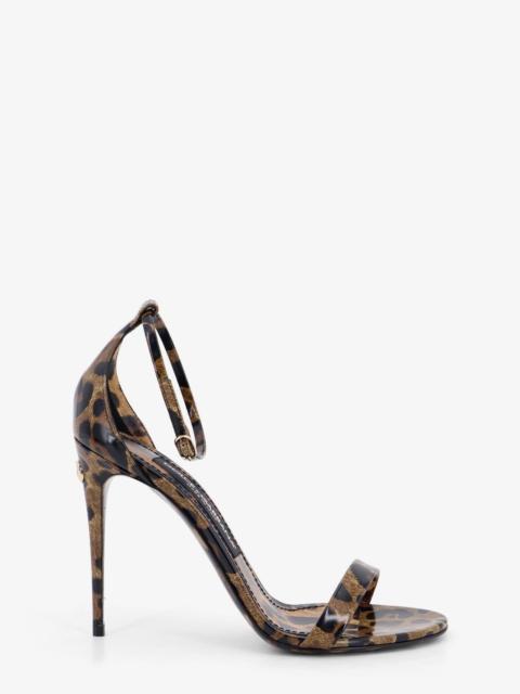 Dolce & Gabbana Dolce & Gabbana Leather Sandals Animal Print Women