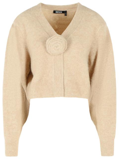 ROTATE Rotate Alpaca Blend Cardigan Beige Women