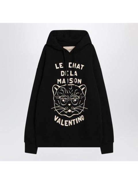 Valentino Valentino Black Sweatshirt With Le Chat De La Maison Patch Men