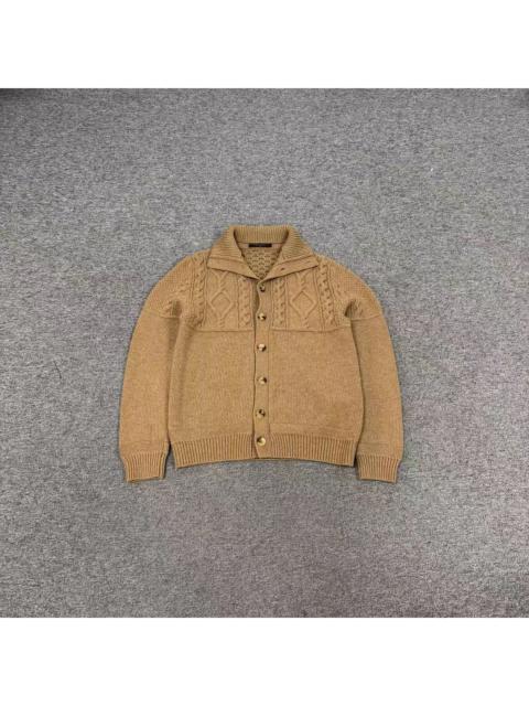 Louis Vuitton Louis Vuitton diamond pattern knit cardigan in brown