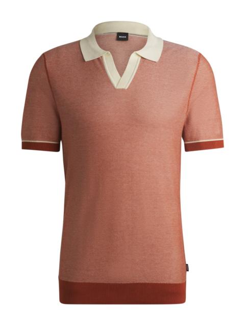 BOSS SWEATER WITH JOHNNY COLLAR