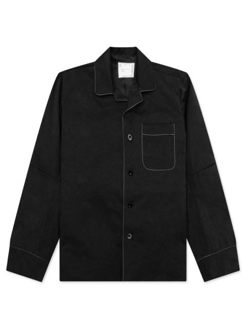 sacai FAUX SUEDE JACKET - BLACK