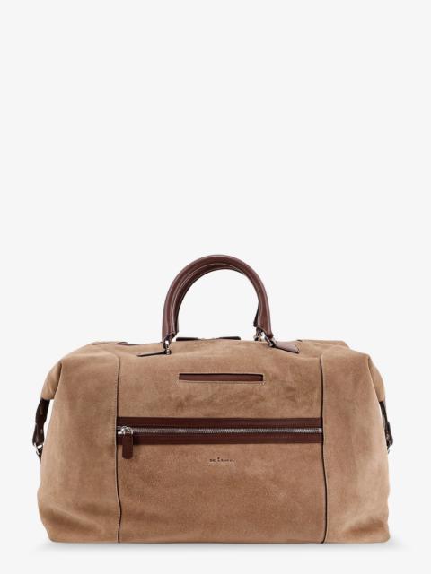 Other Designers Kiton Ciro Paone Suede Weekend Travel Bag