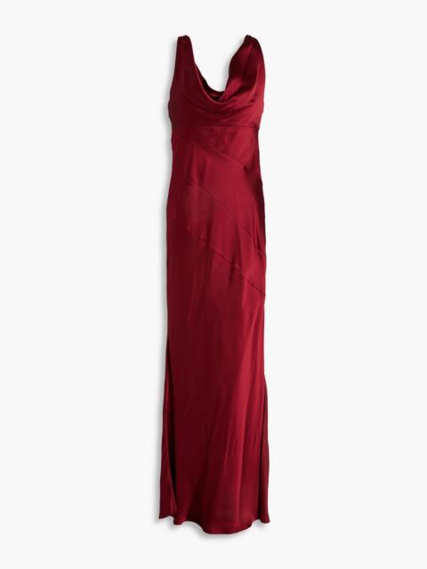 NICHOLAS Draped silk-blend satin gown