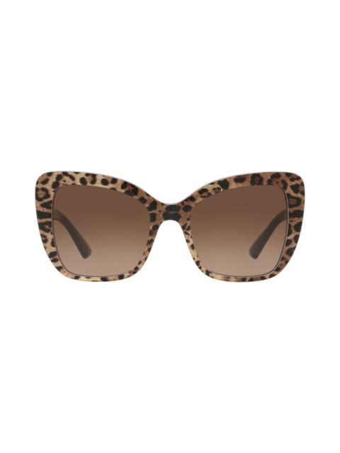 Dolce & Gabbana Dolce&Gabbana 54mm Gradient Butterfly Sunglasses in Black Brown at Nordstrom