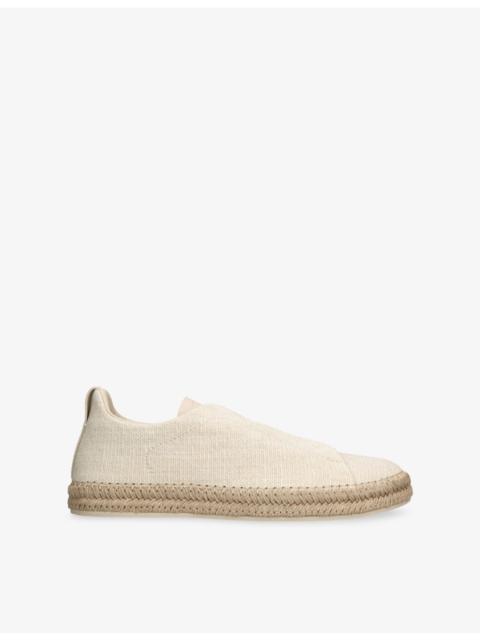 ZEGNA Triple Stitch Woven Low-Top Trainers