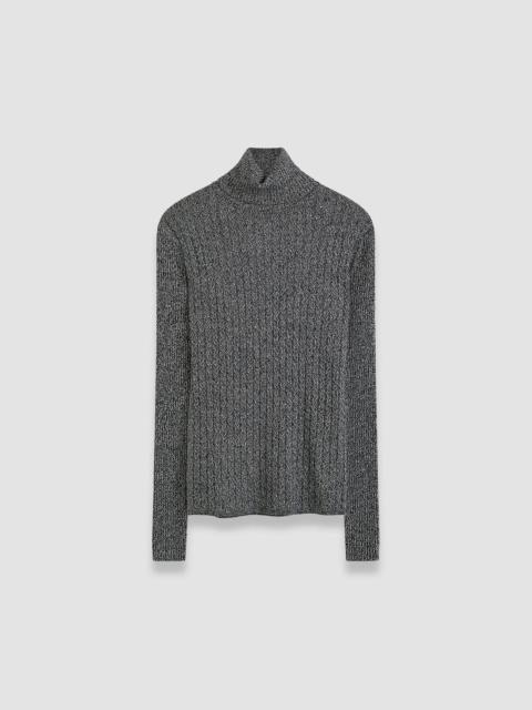 JOSEPH Ribbed Cable Knit High Neck Jumper