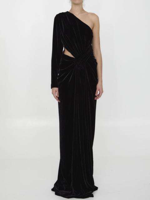 COSTARELLOS Costarellos Black Velvet Dress
