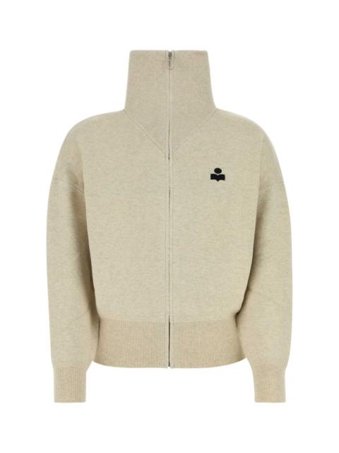 Isabel Marant Étoile Isabel Marant Etoile Women Melange Cream Stretch Cotton Blend Cardigan