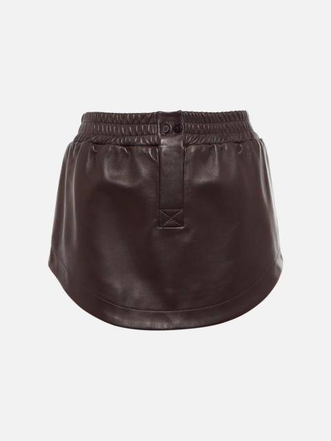 THE ATTICO Leather miniskirt
