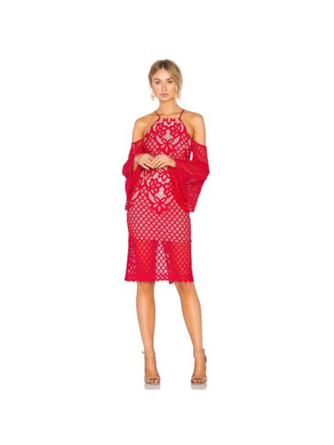 Bardot Red Lace Skirt Pencil Semi Sheer Milla Cocktail Evening Skirt Sz 4/XS NWT