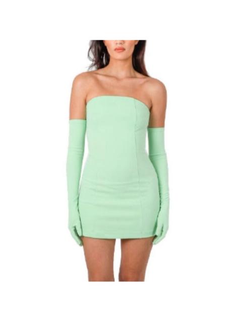 Other Designers New!‎ Miscreants London Cupid Mini Dress Opera Gloves in Mint Green Small $400
